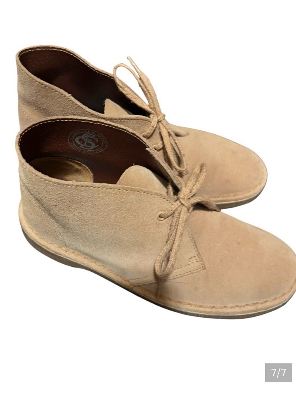 Clark’s leather chukka dessert lace up booties 7